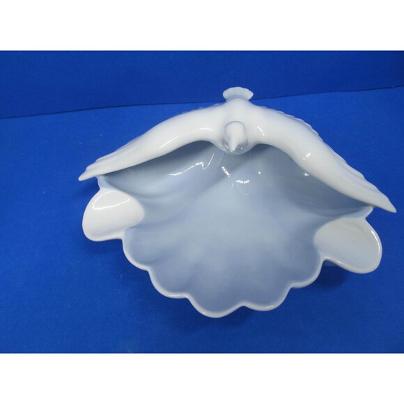 Gerold Porzellan Collectible Porcelain Dove Ashtray Blue & White Bavaria c1950's - Picture 5 of 12
